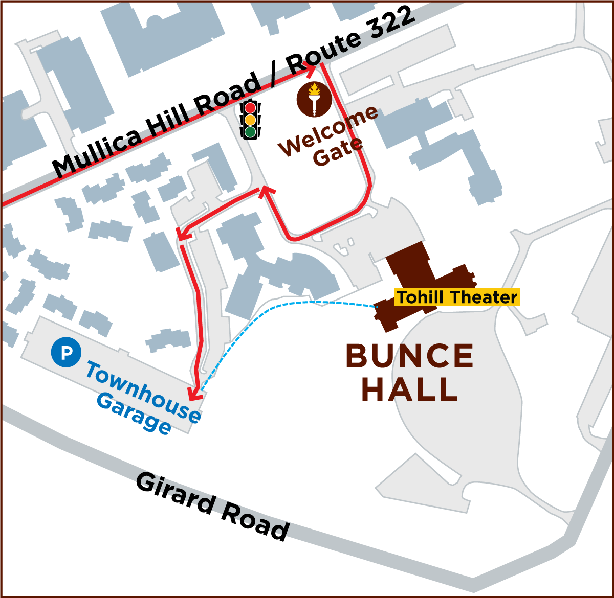 Directional Map to Bunce Hall