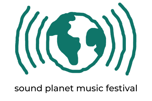 Sound Planet Music Festival logo - a hand drawn earth